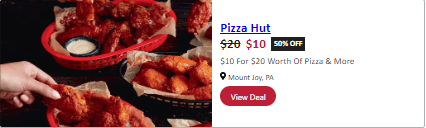 Woo-Hoo! $10 For $20 Worth Of Pizza & More